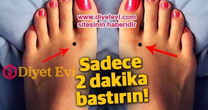 Ayaklarınızın bu noktalarına bastırırsanız eğer